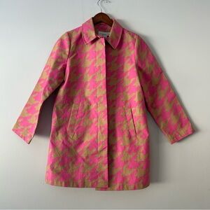 Isaac Mizrahi for Target|Pink and Tan Houndstooth Raincoat sz Small